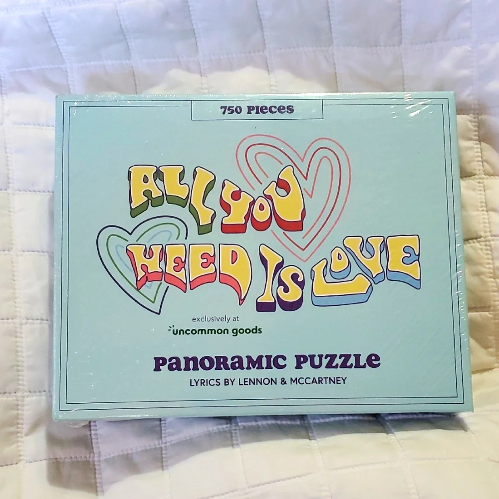 Beatles Puzzle 750 Pieces New Sealed Panoramic Lyrics All You Need Is Love